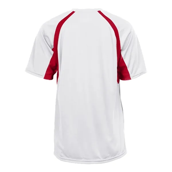 Short sleeve youth shirt with contrast panel... from ASI 84358 S&S Activewear