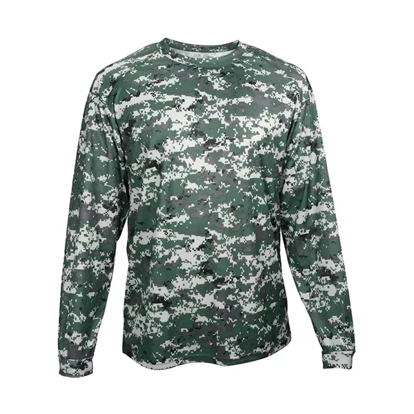Youth long sleeve T-shirt made with 100% sublimated digital camo polyester.... from ASI 84358 S&S Activewear