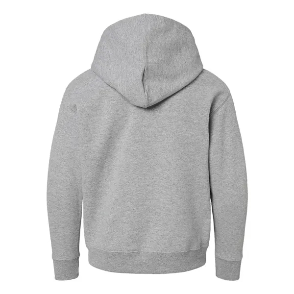 Youth pullover hooded sweatshirt made of 60/40 cotton/polyester fleece with coverstitched... from ASI 84358 S&S Activewear