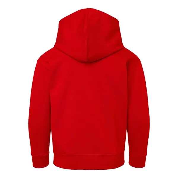 Youth pullover hooded sweatshirt made of 60/40 cotton/polyester fleece with coverstitched... from ASI 84358 S&S Activewear