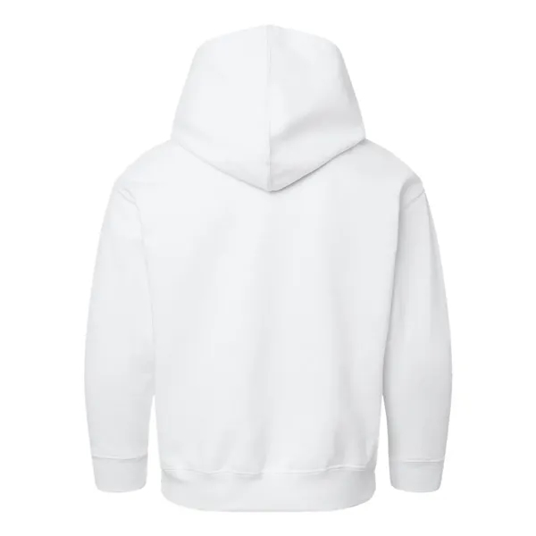 Youth pullover hooded sweatshirt made of 60/40 cotton/polyester fleece with coverstitched... from ASI 84358 S&S Activewear