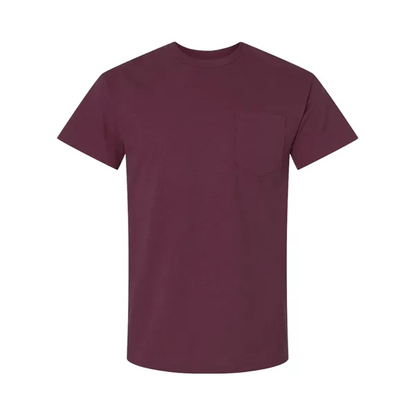Adult T-shirt with a pocket of 6.0 oz preshrunk 100% cotton.... from ASI 84358 S&S Activewear