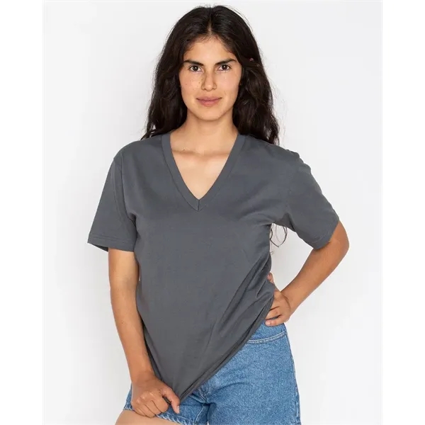 Los Angeles Apparel USA-Made Fine Jersey V-Neck T-Shirt... from ASI 84358 S&S Activewear