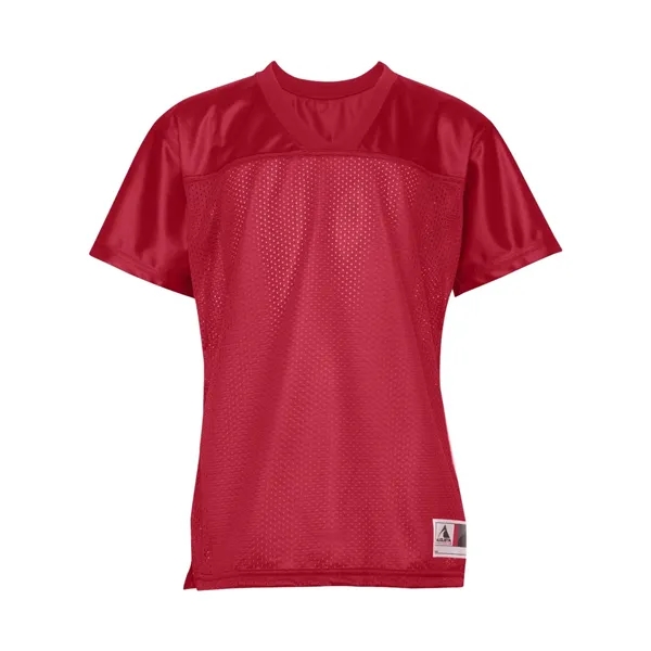 3.35 oz., 100% polyester tricot mesh Juniors' replica football t-shirt.... from ASI 84358 S&S Activewear