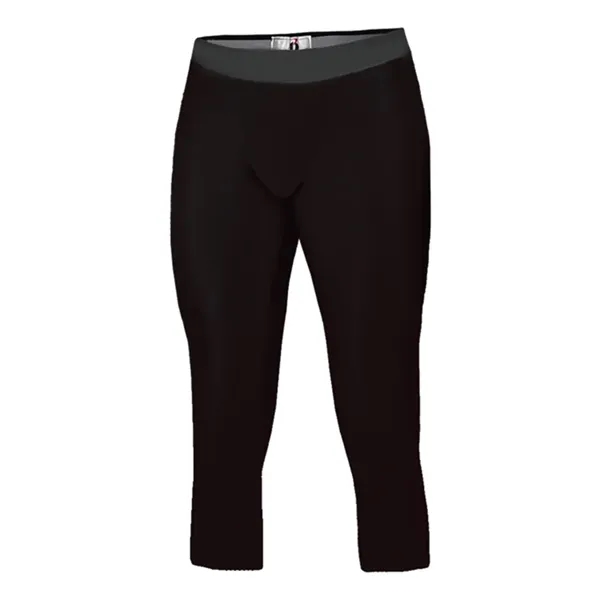 Calf length compression tights with exposed elastic waistband, youth... from ASI 84358 S&S Activewear