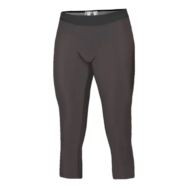 Calf length compression tights with exposed elastic waistband, youth... from ASI 84358 S&S Activewear