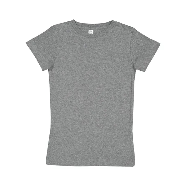 Girls' longer length t-shirt with taped neck. Blank product.... from ASI 84358 S&S Activewear