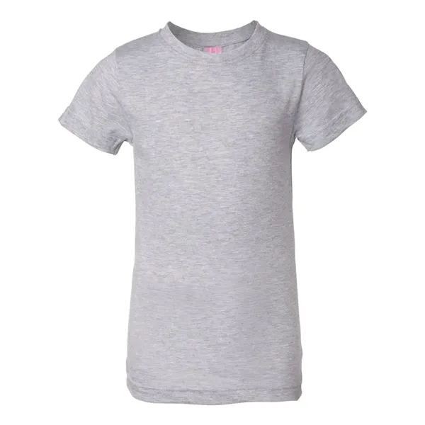 Girls' longer length t-shirt with taped neck. Blank product.... from ASI 84358 S&S Activewear