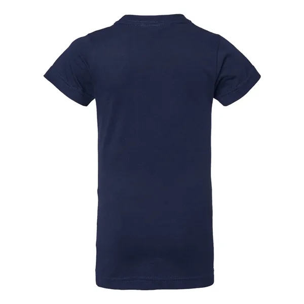 Girls' longer length t-shirt with taped neck. Blank product.... from ASI 84358 S&S Activewear