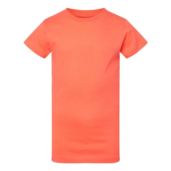 Girls' longer length t-shirt with taped neck. Blank product.... from ASI 84358 S&S Activewear