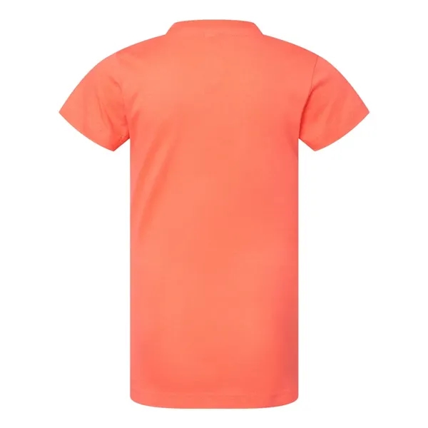 Girls' longer length t-shirt with taped neck. Blank product.... from ASI 84358 S&S Activewear