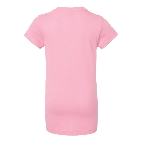 Girls' longer length t-shirt with taped neck. Blank product.... from ASI 84358 S&S Activewear