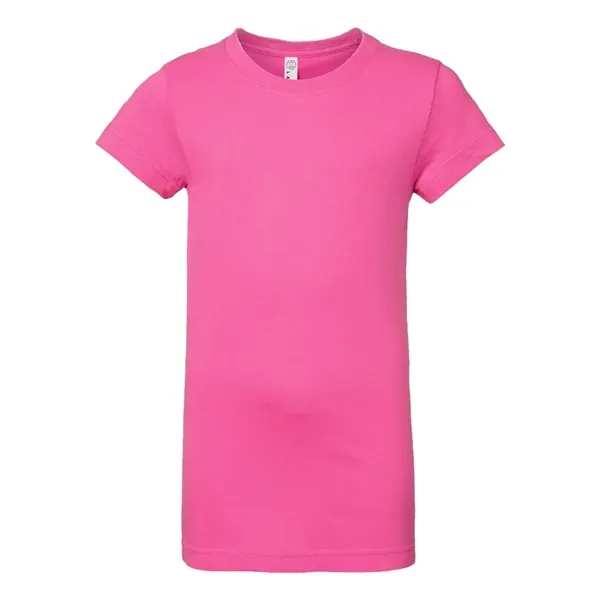 Girls' longer length t-shirt with taped neck. Blank product.... from ASI 84358 S&S Activewear