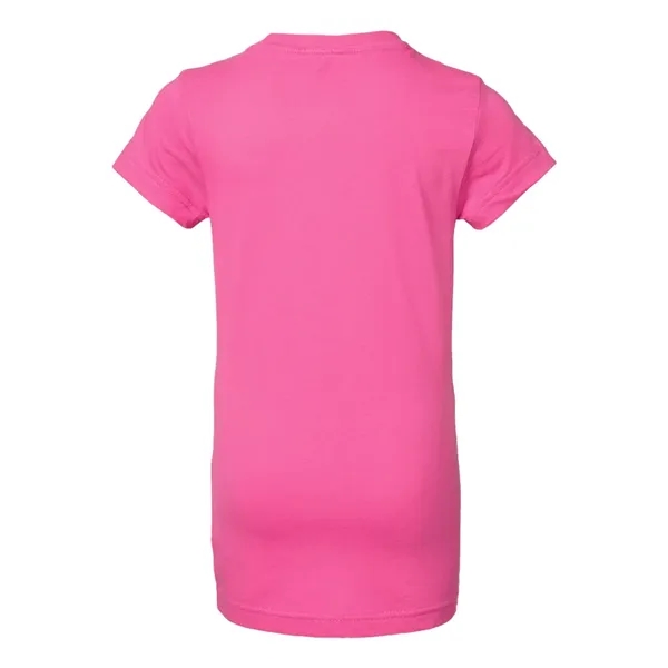 Girls' longer length t-shirt with taped neck. Blank product.... from ASI 84358 S&S Activewear
