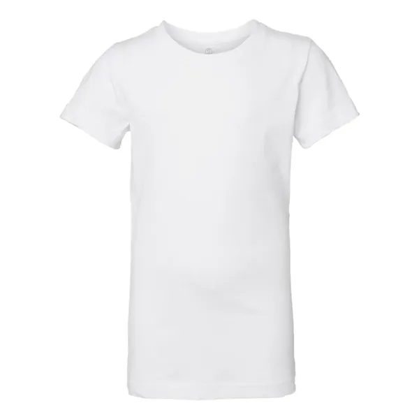 Girls' longer length t-shirt with taped neck. Blank product.... from ASI 84358 S&S Activewear