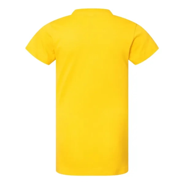 Girls' longer length t-shirt with taped neck. Blank product.... from ASI 84358 S&S Activewear