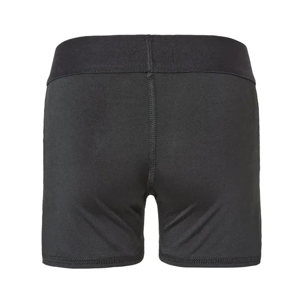 Girls' shorts with moisture management fabric, stretch body and a black... from ASI 84358 S&S Activewear