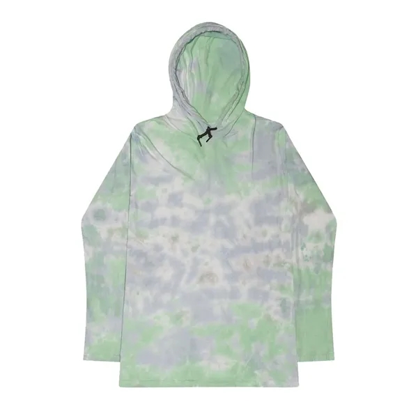 Colortone Tie-Dyed Hooded Long Sleeve T-Shirt... from ASI 84358 S&S Activewear