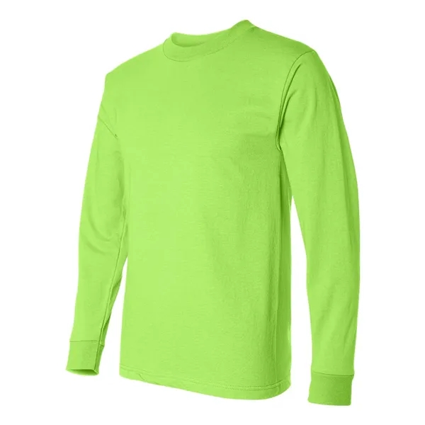 Adult pre-shrunk 100% cotton long sleeve t-shirt, union made. Blank product.... from ASI 84358 S&S Activewear