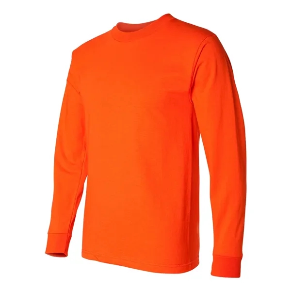 Adult pre-shrunk 100% cotton long sleeve t-shirt, union made. Blank product.... from ASI 84358 S&S Activewear