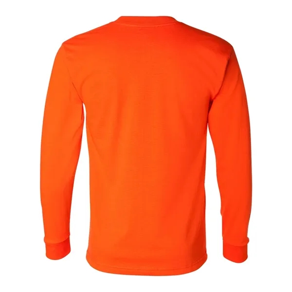Adult pre-shrunk 100% cotton long sleeve t-shirt, union made. Blank product.... from ASI 84358 S&S Activewear