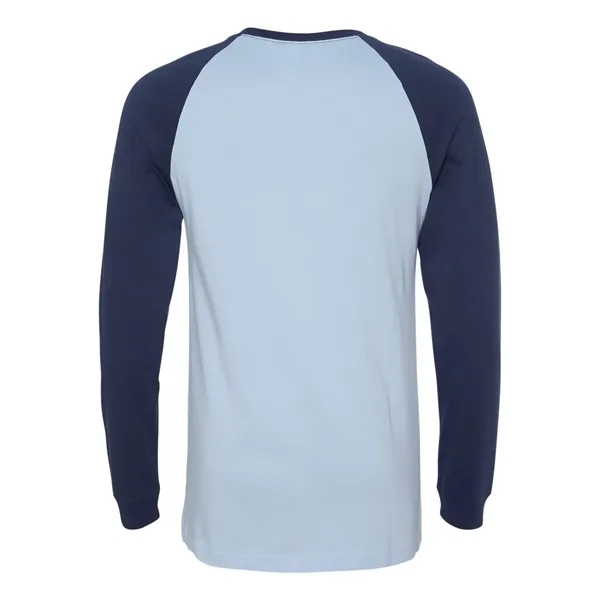 Adult long sleeve raglan baseball t-shirt. Blank product.... from ASI 84358 S&S Activewear