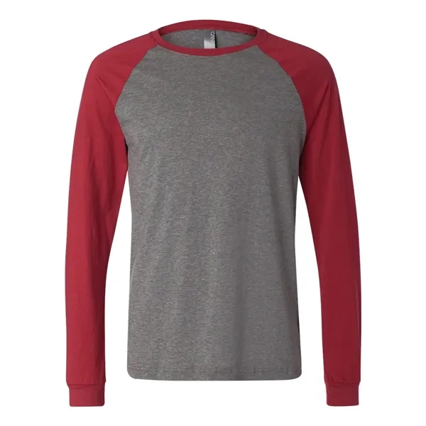 Adult long sleeve raglan baseball t-shirt. Blank product.... from ASI 84358 S&S Activewear