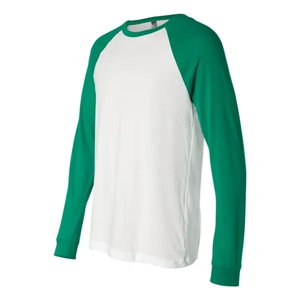 Adult long sleeve raglan baseball t-shirt. Blank product.... from ASI 84358 S&S Activewear