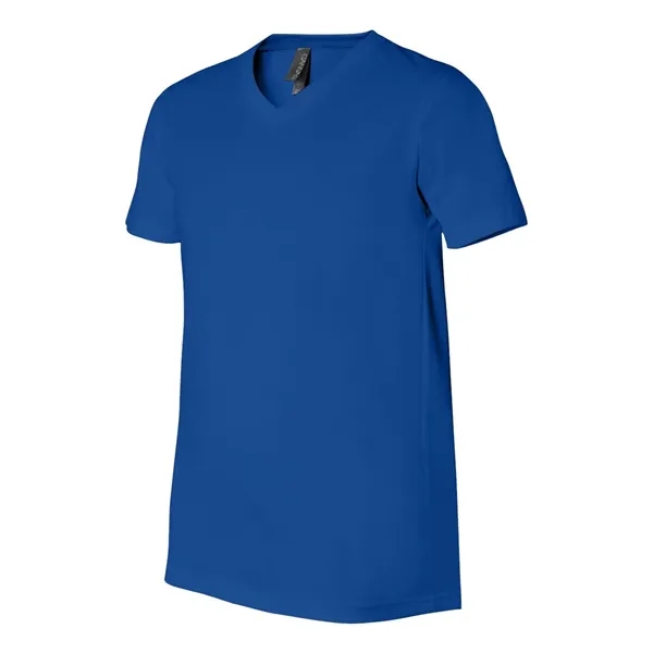 Adult short sleeve v-neck t-shirt with hemmed sleeves. Blank product.... from ASI 84358 S&S Activewear