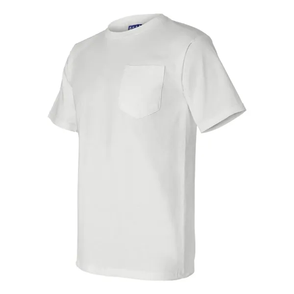 Adult pre-shrunk 100% cotton short sleeve t-shirt with a pocket, union... from ASI 84358 S&S Activewear