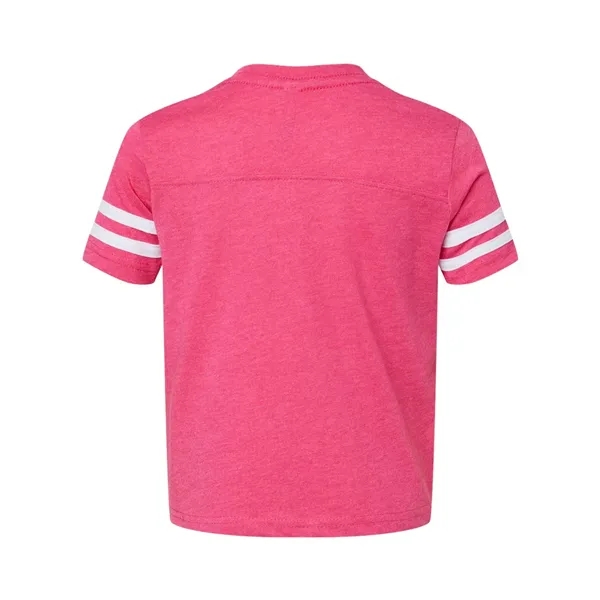 Football jersey tee for toddlers with white stripes on the sleeves,... from ASI 84358 S&S Activewear