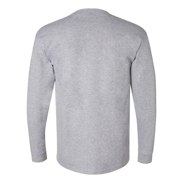 Adult pre-shrunk 100% cotton long sleeve t-shirt with a pocket, union... from ASI 84358 S&S Activewear