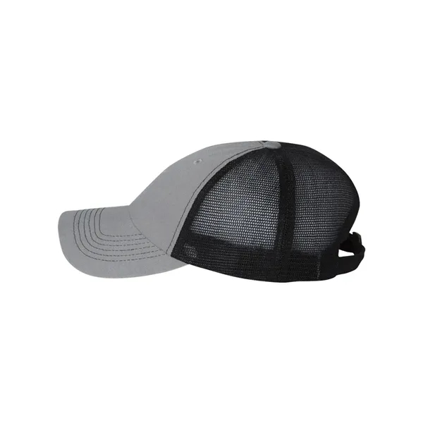 Ultra-soft contrast stitch mesh cap. Blank product.... from ASI 84358 S&S Activewear