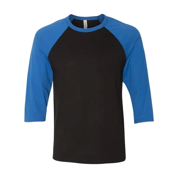 Unisex three-quarter sleeve baseball T-shirt with a retail fit, side seams,... from ASI 84358 S&S Activewear