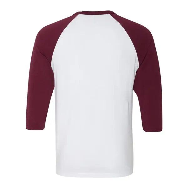 Unisex three-quarter sleeve baseball T-shirt with a retail fit, side seams,... from ASI 84358 S&S Activewear