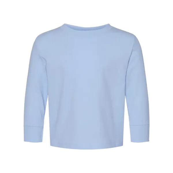 Long sleeve cotton jersey tee for toddlers with rib crew neck... from ASI 84358 S&S Activewear