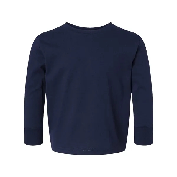 Long sleeve cotton jersey tee for toddlers with rib crew neck... from ASI 84358 S&S Activewear
