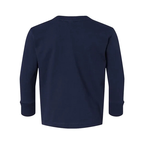 Long sleeve cotton jersey tee for toddlers with rib crew neck... from ASI 84358 S&S Activewear