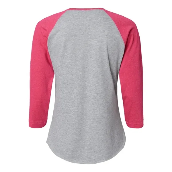 LAT Women's Fine Jersey 3/4 Sleeve Baseball T-Shirt, blank.... from ASI 84358 S&S Activewear