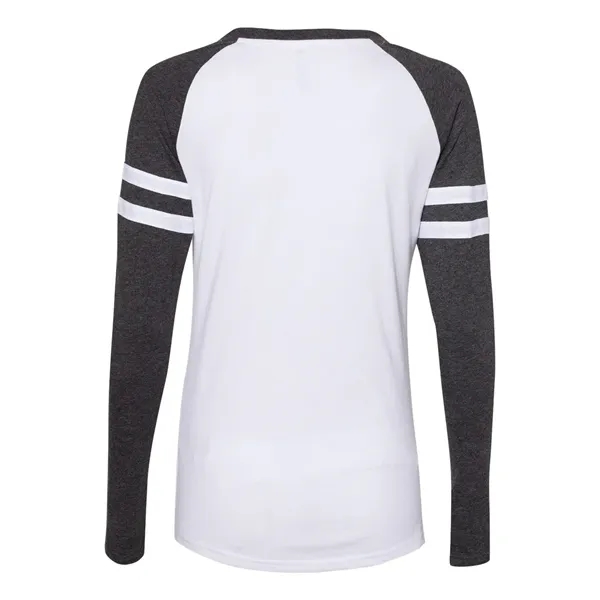 Women's Fine Jersey Mash Up Long Sleeve T-Shirt... from ASI 84358 S&S Activewear