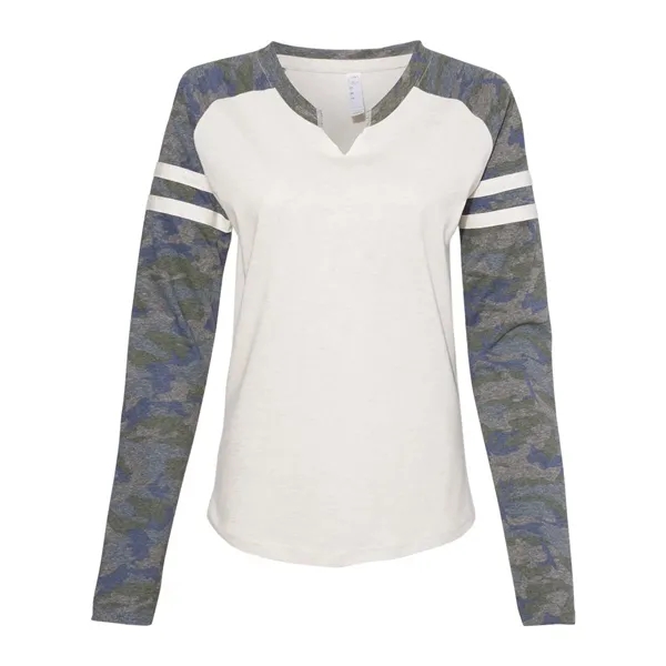 Women's Fine Jersey Mash Up Long Sleeve T-Shirt... from ASI 84358 S&S Activewear