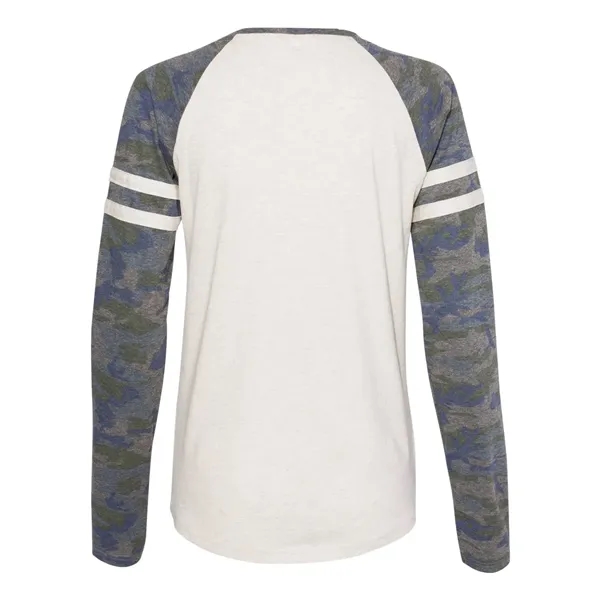 Women's Fine Jersey Mash Up Long Sleeve T-Shirt... from ASI 84358 S&S Activewear