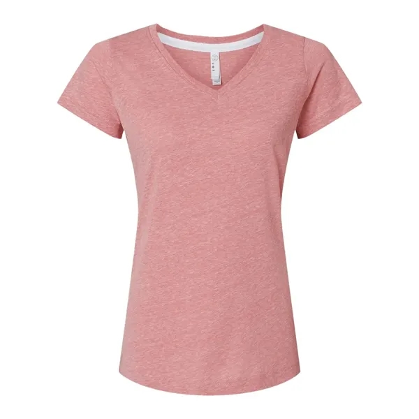 LAT Women's Harborside Melange V-Neck T-Shirt... from ASI 84358 S&S Activewear
