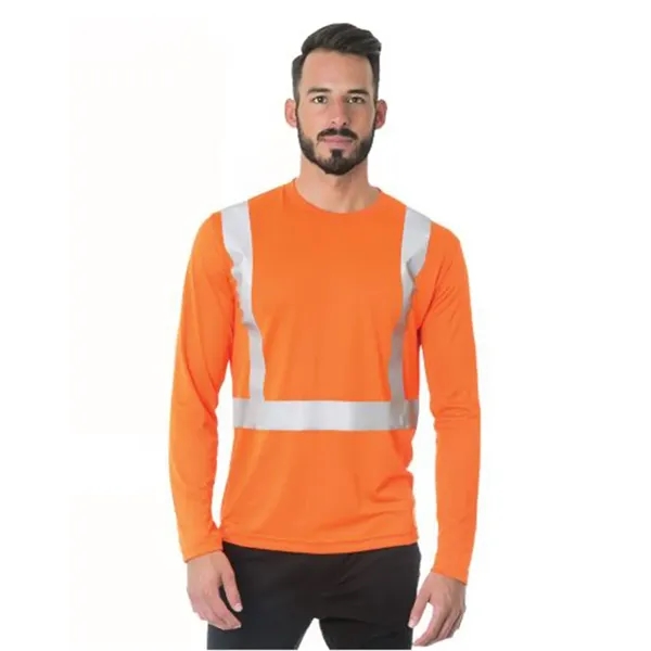 Bayside Hi-Visibility Long Sleeve Performance T-Shirt - S...... from ASI 84358 S&S Activewear