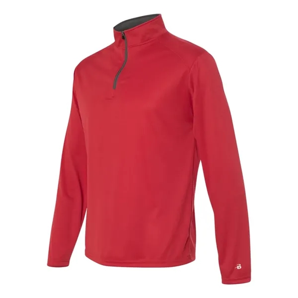 Quarter zip pullover with contrasting inner collar... from ASI 84358 S&S Activewear