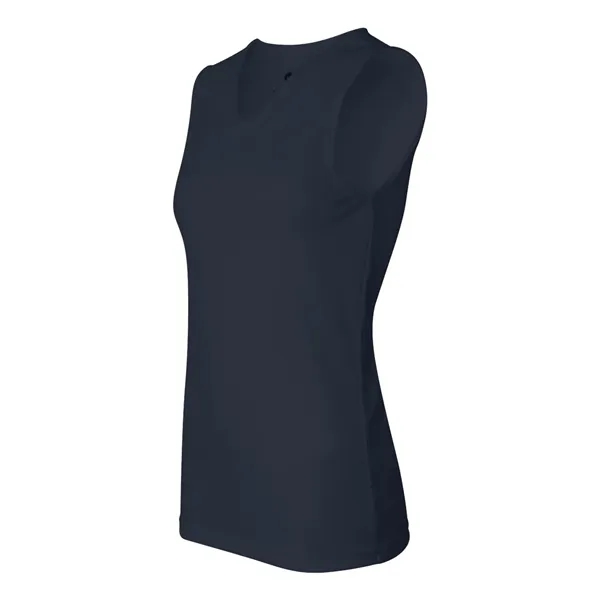 Women's sleeveless sporty t-shirt with moisture management fabric. Blank product.... from ASI 84358 S&S Activewear