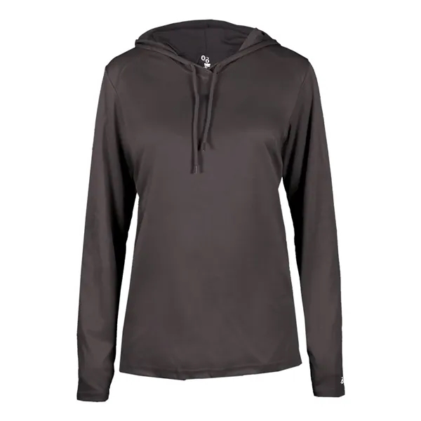 Long sleeve ladies hooded t-shirt... from ASI 84358 S&S Activewear