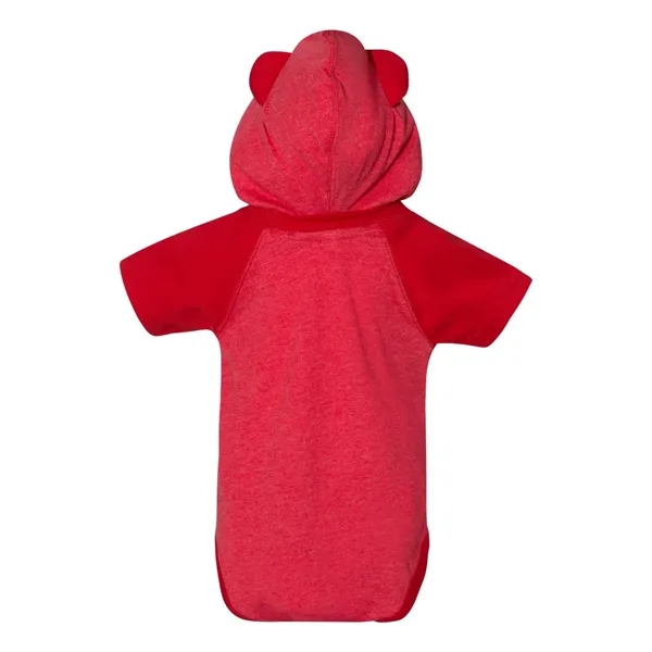 Fine Jersey Infant Short Sleeve Raglan Bodysuit with Hood...... from ASI 84358 S&S Activewear
