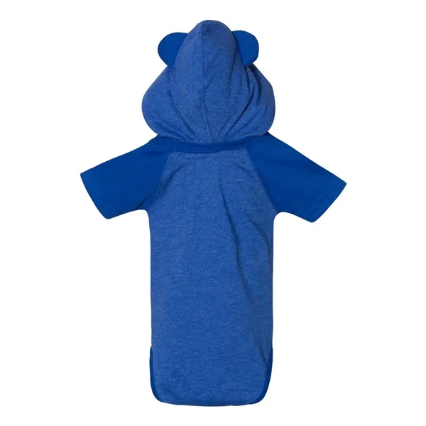 Fine Jersey Infant Short Sleeve Raglan Bodysuit with Hood...... from ASI 84358 S&S Activewear