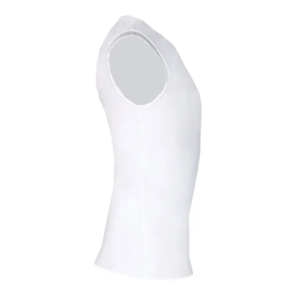 Sleeveless compression tee with stretch body fit, self-fabric collar, and double-needle... from ASI 84358 S&S Activewear